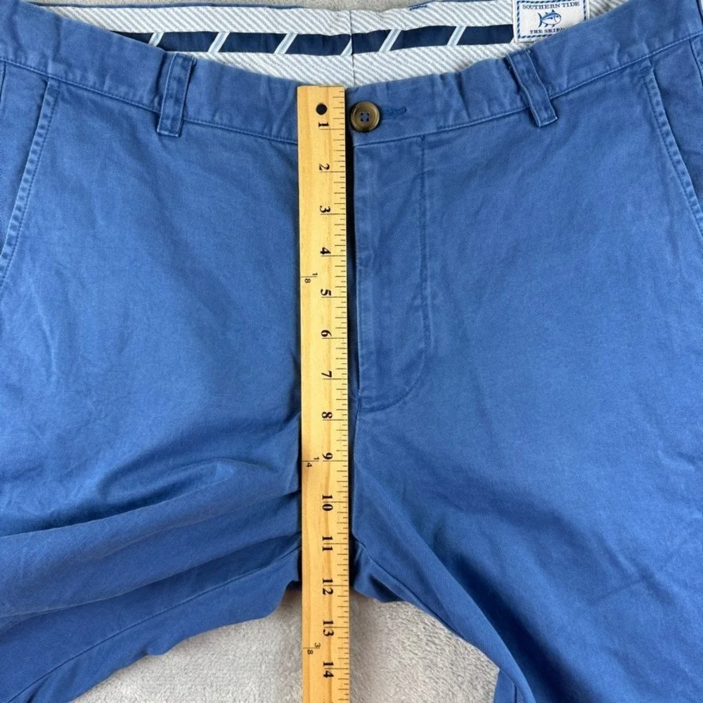 Southern Tide Pants Mens 34x32 Blue Stretch Twill Chino Khaki